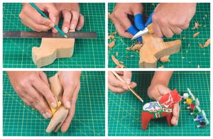 DIY02 – Dala Horse Carving Kit – Complete Starter Whittling Kit