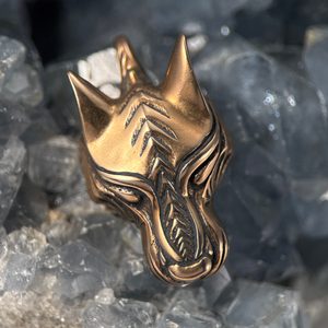 WARG, norse wolf, viking pendant, bronze