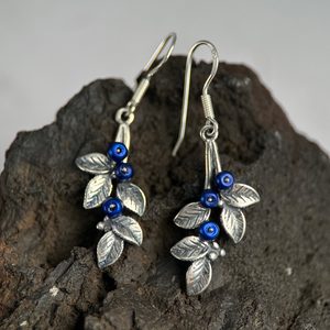 BLAUBEERE, Ohrringe, Silber Ag 925