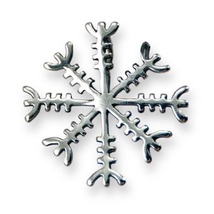 Aegishjalmur - Helm of Awe, Icelandic Magical Rune, pendant, silver