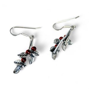 Cranberries, Earrings, silver