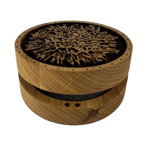 Boîte en chêne MOLDAVITE pour collectionneurs de pierres, moldavite et bracelets