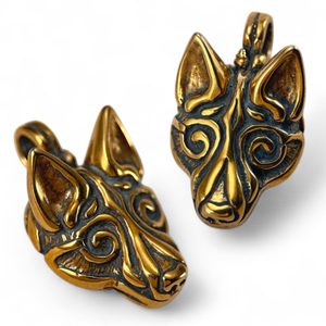 FENRIR, viking wolf pendant, bronze