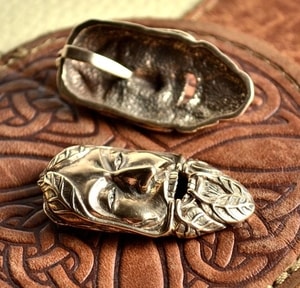 GREEN MAN, the Lord of the Nature and Rebirth, bronze pendant