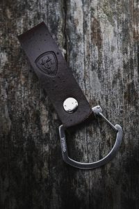 HELLE, Gürtelclip für Messerscheide, braun