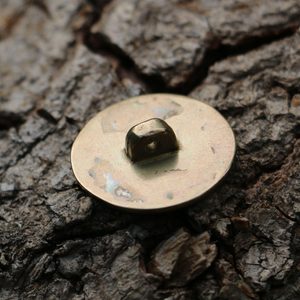 SNOWFLAKE od BRDY Mts. Bronze Button - Czech bushcraft symbol