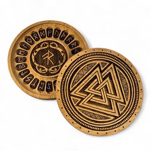 Valknut, FUTHARK run set and gift box small, 21 cm