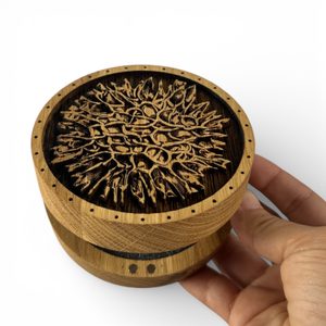 Boîte en chêne MOLDAVITE pour collectionneurs de pierres, moldavite et bracelets