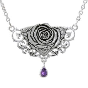 SACRED ROSE NECKLACE silver