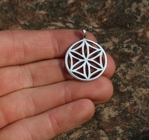 FLEUR DE SOLEIL II, pendentif en argent
