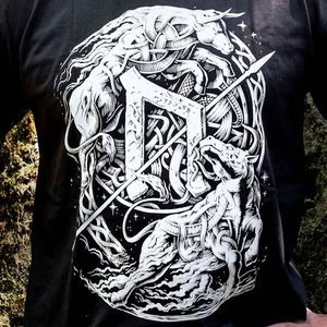 URUZ - FUTHARK COLLECTION, MEN'S T-SHIRT, BLACK AND WHITE - HEIDNISCHE T-SHIRTS{% if kategorie.adresa_nazvy[0] != zbozi.kategorie.nazev %} - T-SHIRTS, BOOTS - ROCK MUSIC{% endif %}