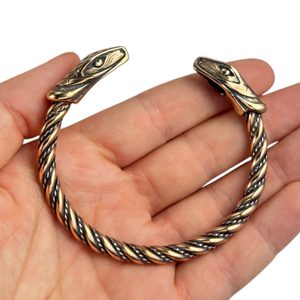 Jörmungandr, Viking Bracelet, snake, serpent, bronze