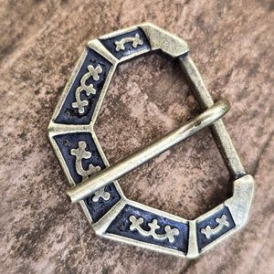 BELT BUCKLE, Salzburg, 13th century, zinc - ant.brass