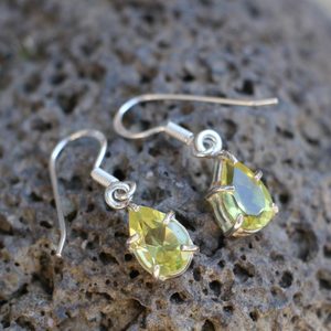 SINOPE silver earrings, citrine