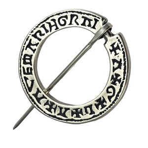 MEDIEVAL BROOCH, year 1300, Lombard script, silver 925/1000,13g