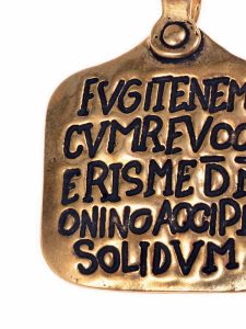 Amulette d'esclave, Rome antique, pendentif, bronze