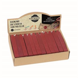 Coloured sealing wax with wick, red