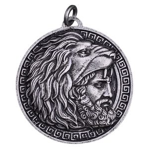 Héraclès, héros grec, pendentif, zinc