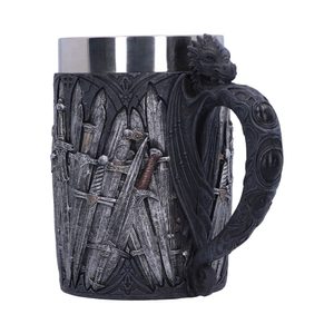 Medieval Sword Dragon Tankard Gothic Fantasy Mug