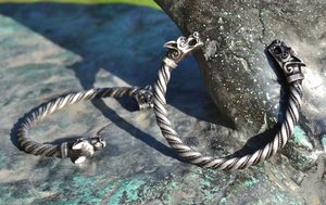 FENRIR, viking wolf bracelet - pewter