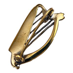 IRISH HARP, broche en bronze