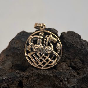 ODIN et SLEIPNIR, pendentif en bronze