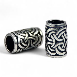 (Not Just) Beard Bead with Viking Knot, silver