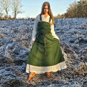 Tablier Viking pour femme, laine verte