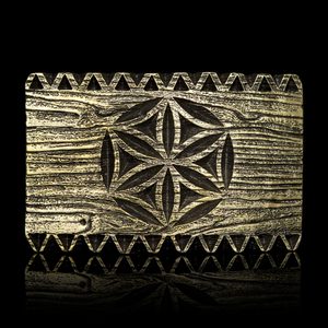 SVARGA, belt buckle, brass