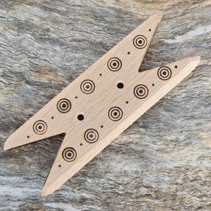 Chausson de tissage décoré, bois de hêtre