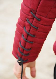 Padded Doublet with Arming Points, wine red - black
