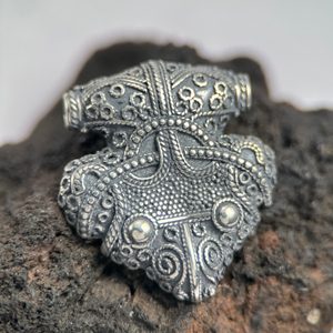 RAVEN's HEAD - Thor Hammer, Sigtuna, Sweden, silver 925, 10 g