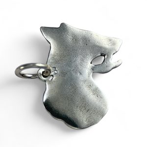 BORDER DOG, CZECHOSLOVAKIA ARMY, 1930s, pendant silver 925