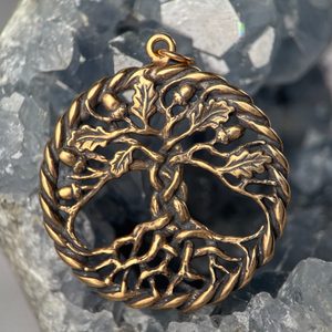 OAK sacred Tree of Life Pendant Bronze