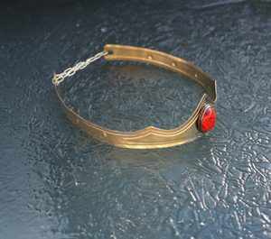 GRACIA medieval crown - tiara with glass