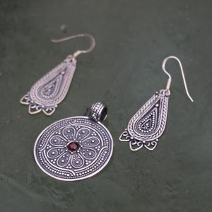 MORAVIA MAGNA - early medieval silver set, garnet