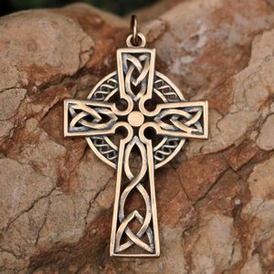 CELTIC CROSS, bronze pendant