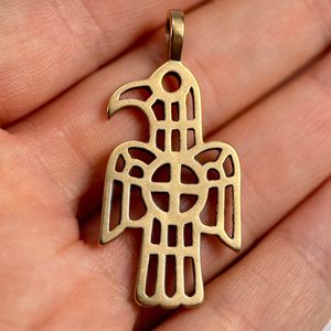 GOTHIC EAGLE, bronze pendant