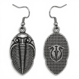 Odontochile Trilobite Earrings, zinc