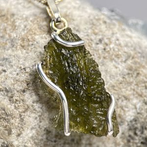 SCOTIA, Moldavite pendant, silver 925/1000