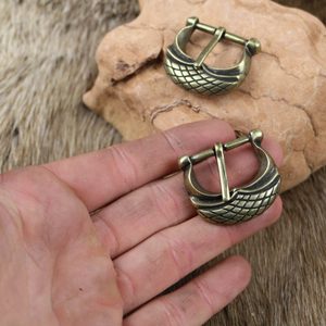 Medieval Belt Buckle, replica, zinc ant. brass