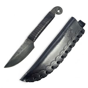 NEWGRANGE, Celtic forged knife with scabbard