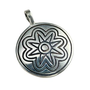 BRONZE AGE SUN III, pendentif en argent