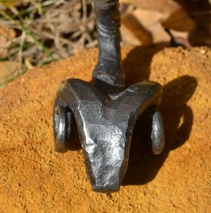 RAM'S HEAD, Hand-Forged Iron Celtic Torques