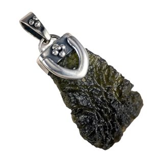 MORAVIA, Moldavite pendant, silver 925/1000