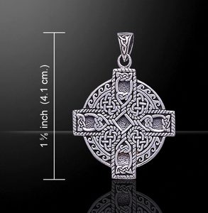 IRISH CROSS, thick silver pendant, Ag 925