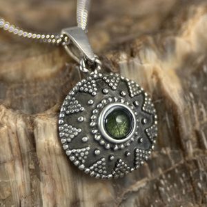 SLAVIC, silver pendant, Moldavite, Ag 925/1000