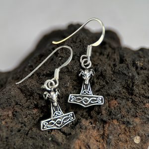 THOR's HAMMER, silver Earrings