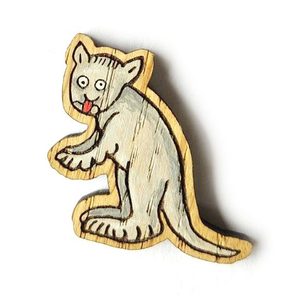 Medieval pin Felis Alata