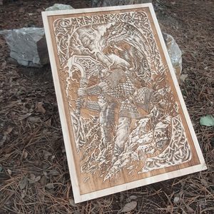 THOR - Décoration murale, bois 46x70cm